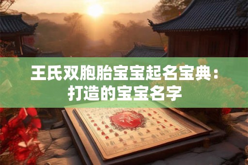 王氏双胞胎宝宝起名宝典：打造的宝宝名字