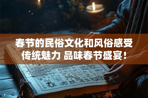 春节的民俗文化和风俗感受传统魅力 品味春节盛宴！