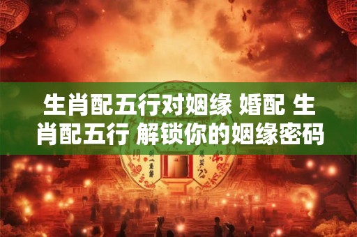 生肖配五行对姻缘 婚配 生肖配五行 解锁你的姻缘密码！