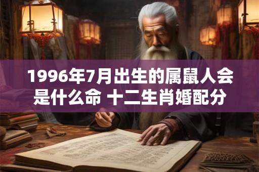 1996年7月出生的属鼠人会是什么命 十二生肖婚配分析! 1996年7月出生的属鼠人会是什么命 十二生肖婚配分析!