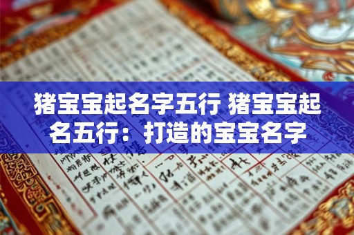 猪宝宝起名字五行 猪宝宝起名五行：打造的宝宝名字