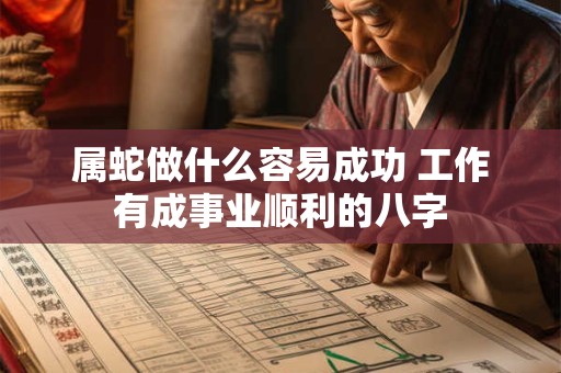 属蛇做什么容易成功 工作有成事业顺利的八字