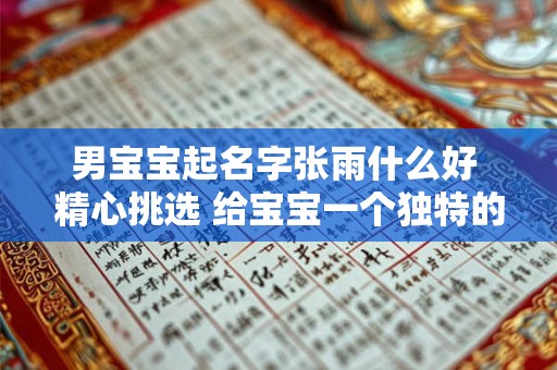 详细阅读:男宝宝起名字张雨什么好 精心挑选 给宝宝一个独特的名字 男宝宝起名字张雨什么好 精心挑选 给宝宝一个独特的名字
