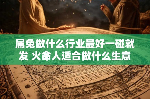属兔做什么行业最好一碰就发 火命人适合做什么生意