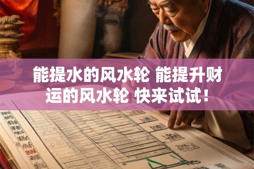能提水的风水轮 能提升财运的风水轮 快来试试！