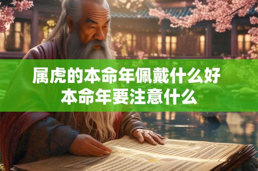属虎的本命年佩戴什么好 本命年要注意什么