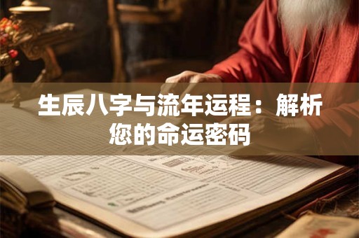 生辰八字与流年运程：解析您的命运密码