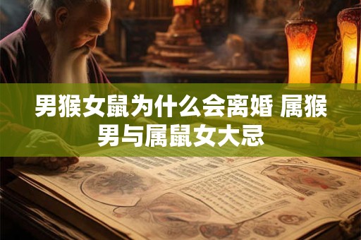 男猴女鼠为什么会离婚 属猴男与属鼠女大忌
