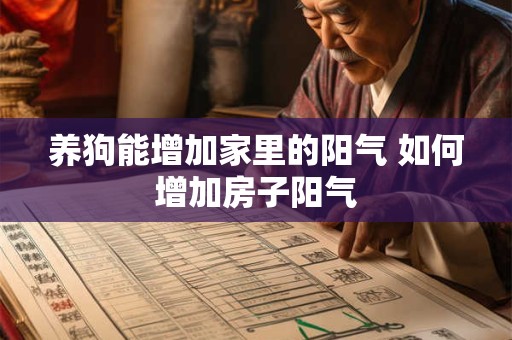 养狗能增加家里的阳气 如何增加房子阳气