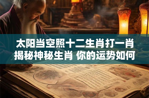 太阳当空照十二生肖打一肖揭秘神秘生肖 你的运势如何