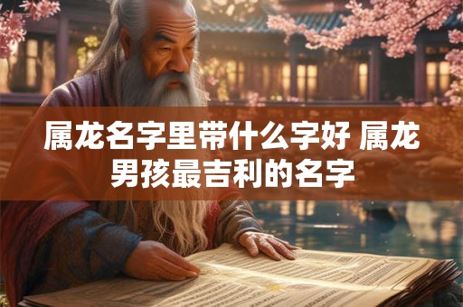 属龙名字里带什么字好 属龙男孩最吉利的名字