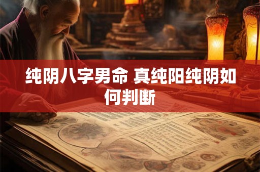 纯阴八字男命 真纯阳纯阴如何判断