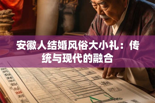 安徽人结婚风俗大小礼：传统与现代的融合