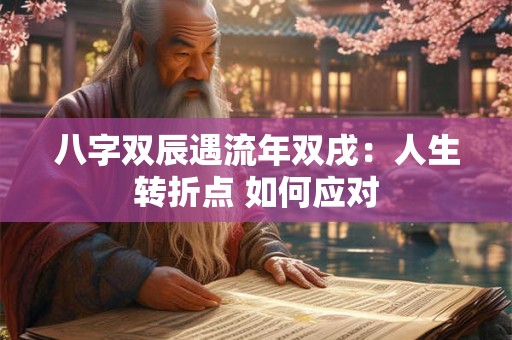 八字双辰遇流年双戌：人生转折点 如何应对