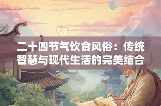 二十四节气饮食风俗：传统智慧与现代生活的完美结合