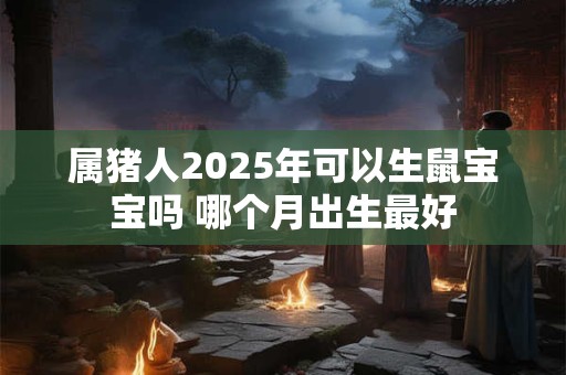 属猪人2025年可以生鼠宝宝吗 哪个月出生最好