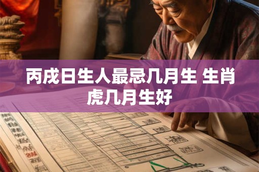 丙戌日生人最忌几月生 生肖虎几月生好