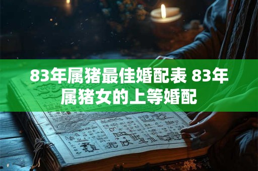 83年属猪最佳婚配表 83年属猪女的上等婚配