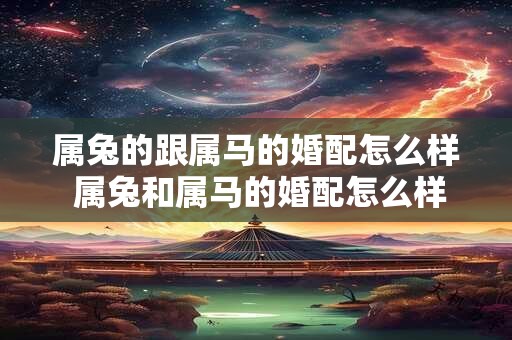 属兔的跟属马的婚配怎么样 属兔和属马的婚配怎么样