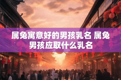 属兔寓意好的男孩乳名 属兔男孩应取什么乳名