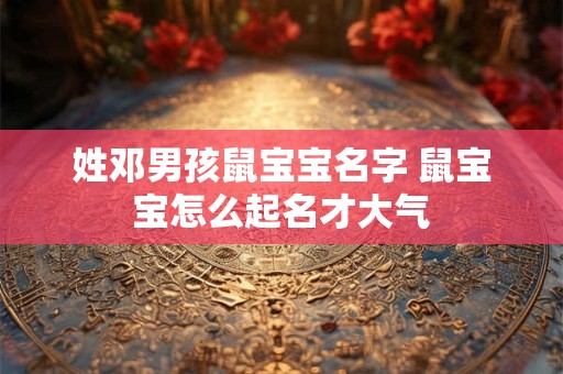 姓邓男孩鼠宝宝名字 鼠宝宝怎么起名才大气