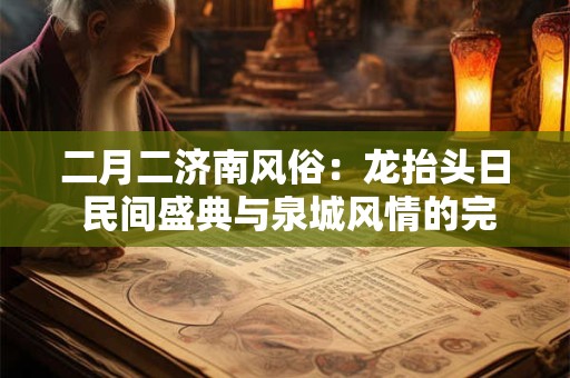 二月二济南风俗：龙抬头日 民间盛典与泉城风情的完美结合！