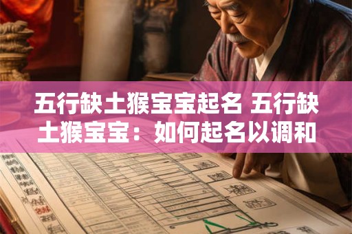 五行缺土猴宝宝起名 五行缺土猴宝宝：如何起名以调和命运