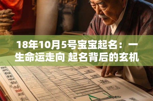 18年10月5号宝宝起名：一生命运走向 起名背后的玄机！
