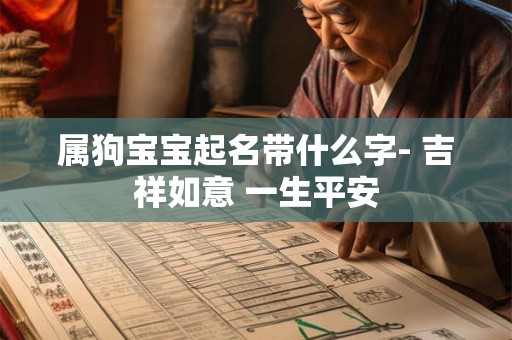 属狗宝宝起名带什么字- 吉祥如意 一生平安