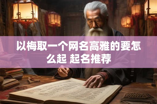 以梅取一个网名高雅的要怎么起 起名推荐