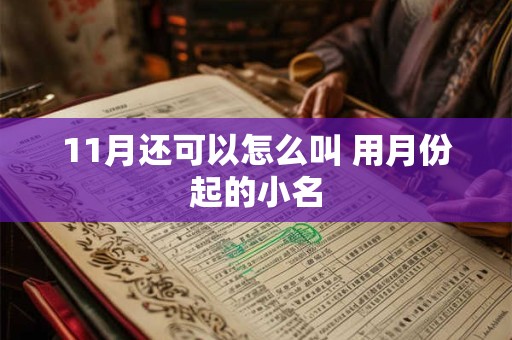 11月还可以怎么叫 用月份起的小名