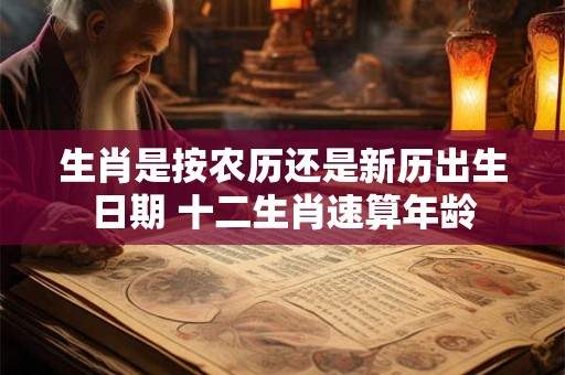 生肖是按农历还是新历出生日期 十二生肖速算年龄