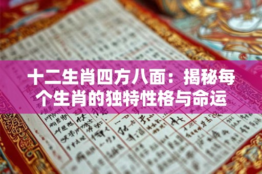 十二生肖四方八面：揭秘每个生肖的独特性格与命运
