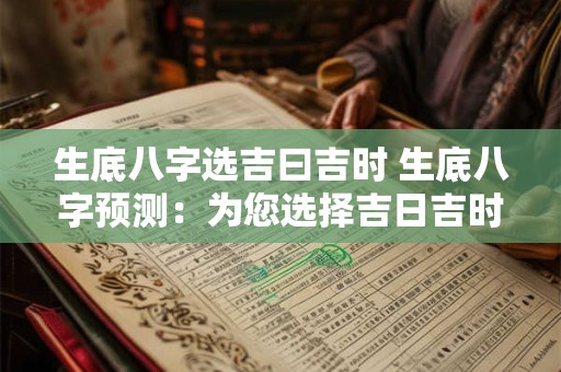 生底八字选吉曰吉时 生底八字预测：为您选择吉日吉时！