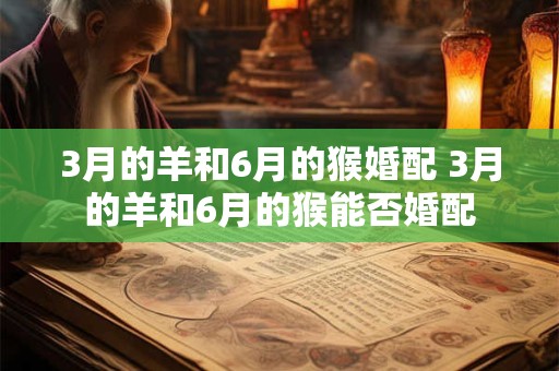 3月的羊和6月的猴婚配 3月的羊和6月的猴能否婚配
