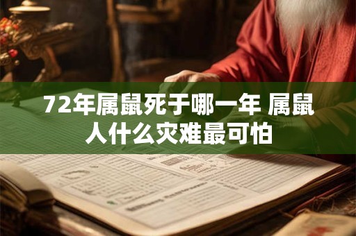 72年属鼠死于哪一年 属鼠人什么灾难最可怕