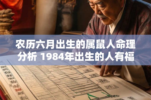 农历六月出生的属鼠人命理分析 1984年出生的人有福吗