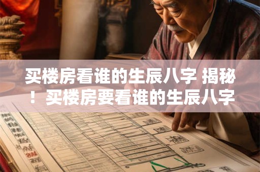 买楼房看谁的生辰八字 揭秘！买楼房要看谁的生辰八字
