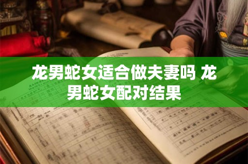 龙男蛇女适合做夫妻吗 龙男蛇女配对结果