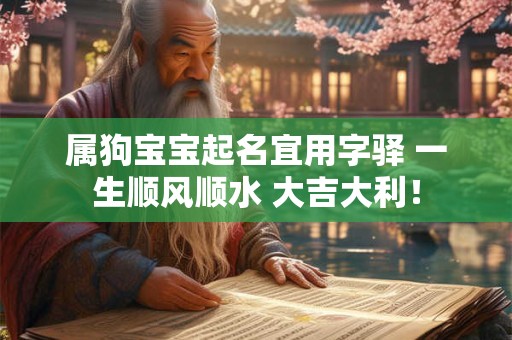 属狗宝宝起名宜用字驿 一生顺风顺水 大吉大利！