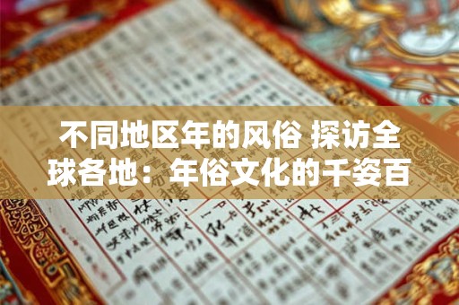 不同地区年的风俗 探访全球各地：年俗文化的千姿百态