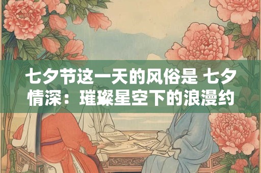 七夕节这一天的风俗是 七夕情深：璀璨星空下的浪漫约定