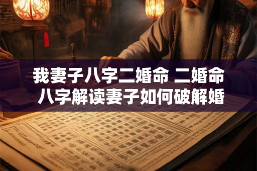 我妻子八字二婚命 二婚命 八字解读妻子如何破解婚姻困境！