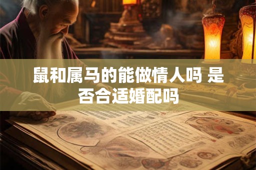 鼠和属马的能做情人吗 是否合适婚配吗