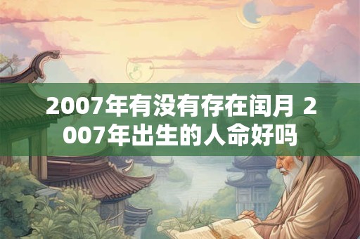 2007年有没有存在闰月 2007年出生的人命好吗
