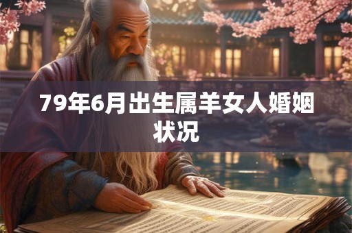 79年6月出生属羊女人婚姻状况