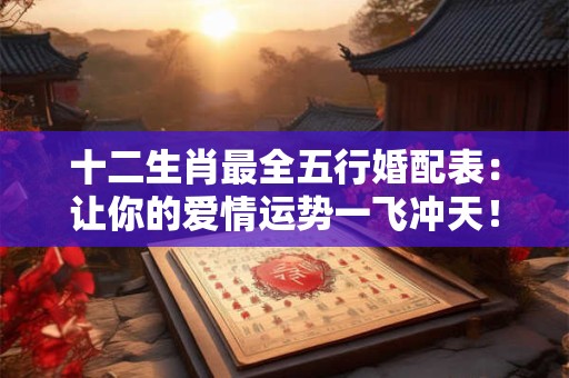 十二生肖最全五行婚配表：让你的爱情运势一飞冲天！