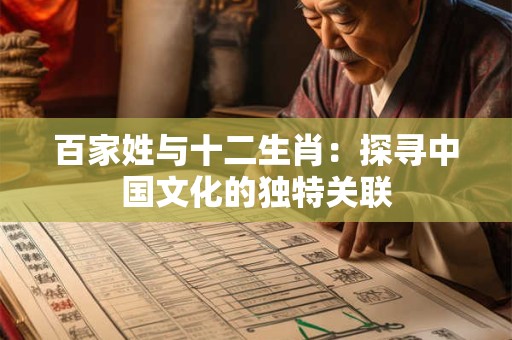 详细阅读:百家姓与十二生肖:探寻中国文化的独特关联 百家姓与十二生肖:探寻中国文化的独特关联