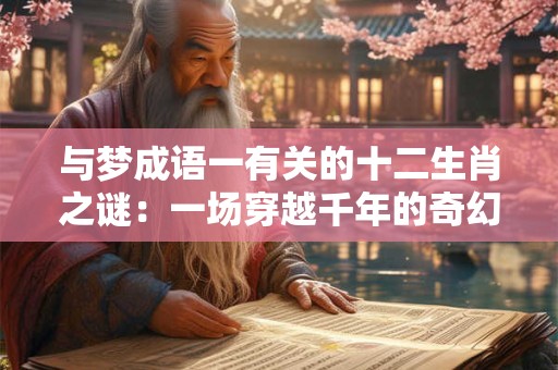 与梦成语一有关的十二生肖之谜：一场穿越千年的奇幻之旅！