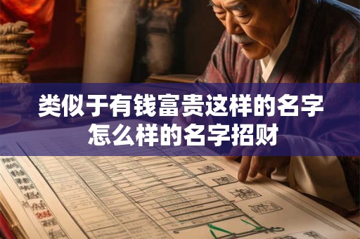 类似于有钱富贵这样的名字 怎么样的名字招财